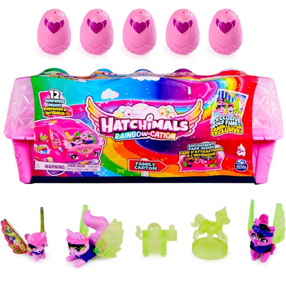 Hatchimals CollEGGtibles Wolf Family Carton with Surprise Playset Toy Gi… - Picture 1 of 7